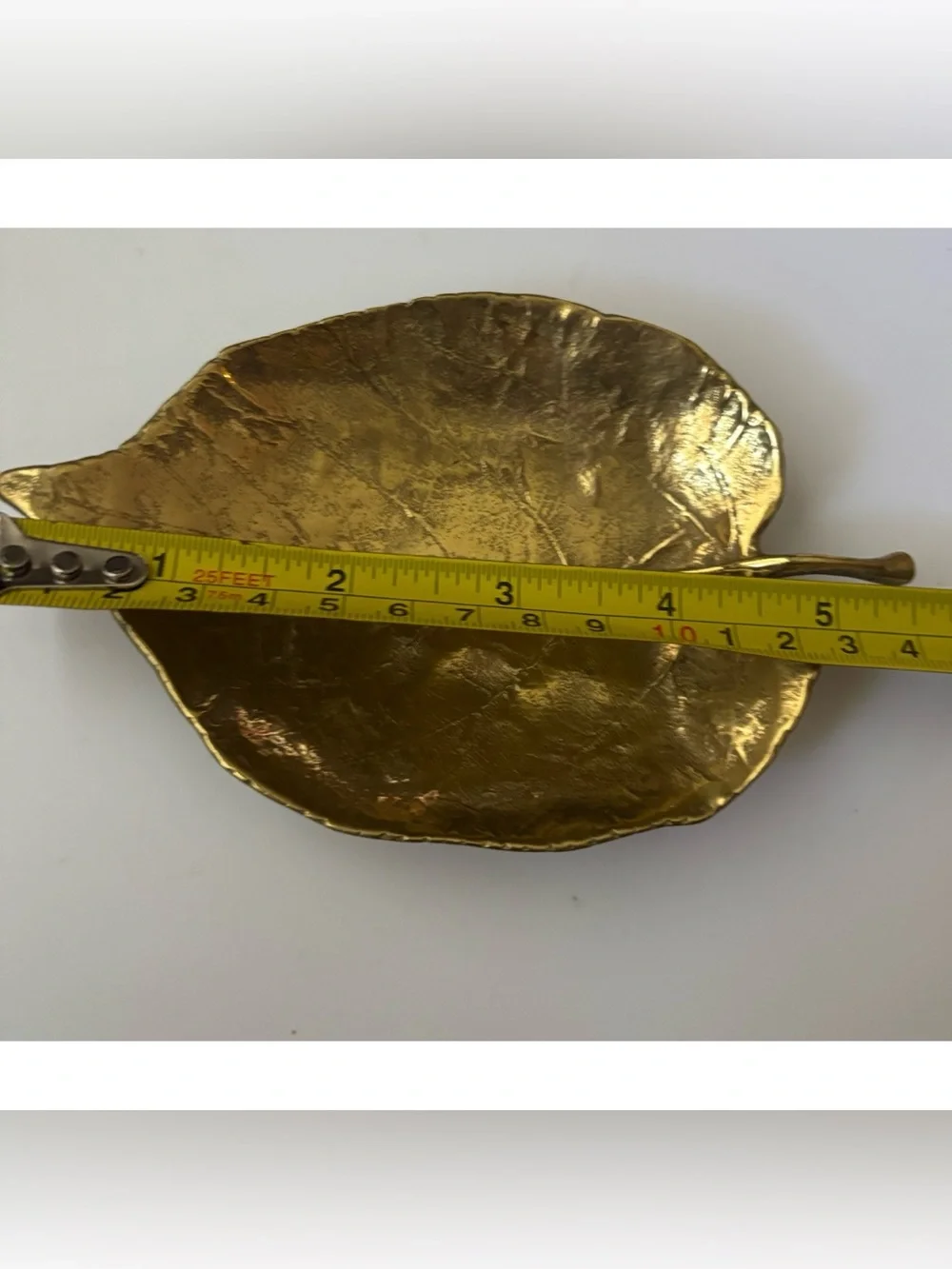 1951’s Vintage Virginia Metalcrafters Brass Linden Leaf Small Decorative Tray